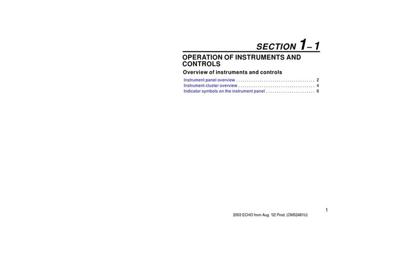 Toyota 2003 ECHO owner's manual