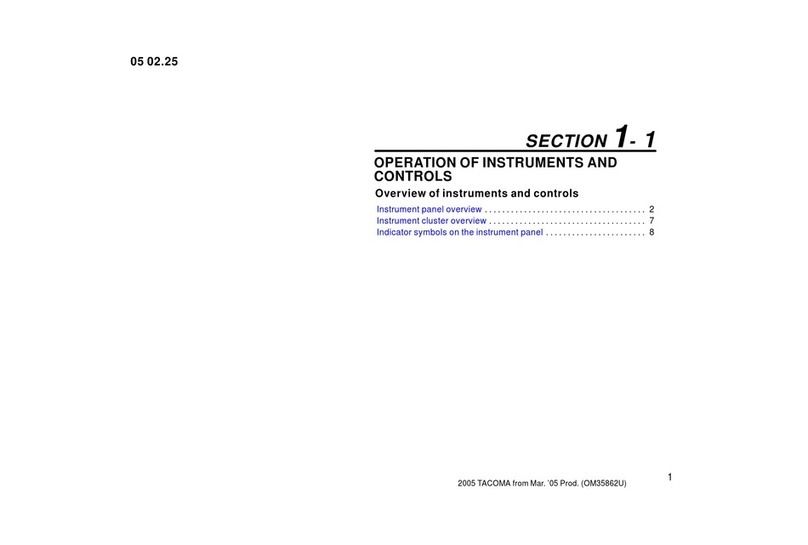 Toyota Tacoma 2005 owner's manual