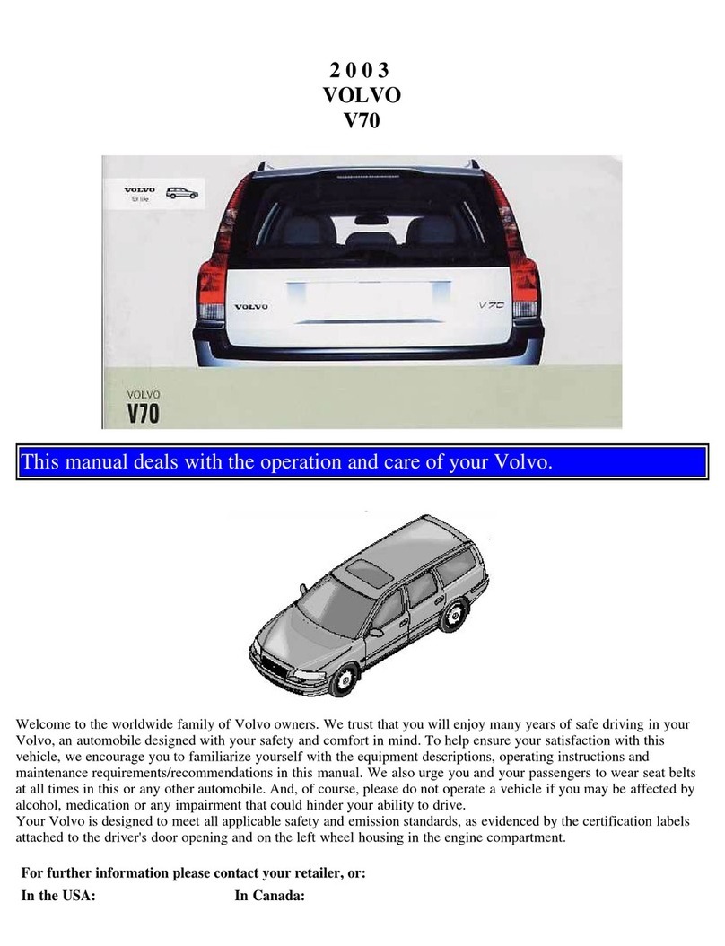 Volvo 2003 V70 Operation and care manual