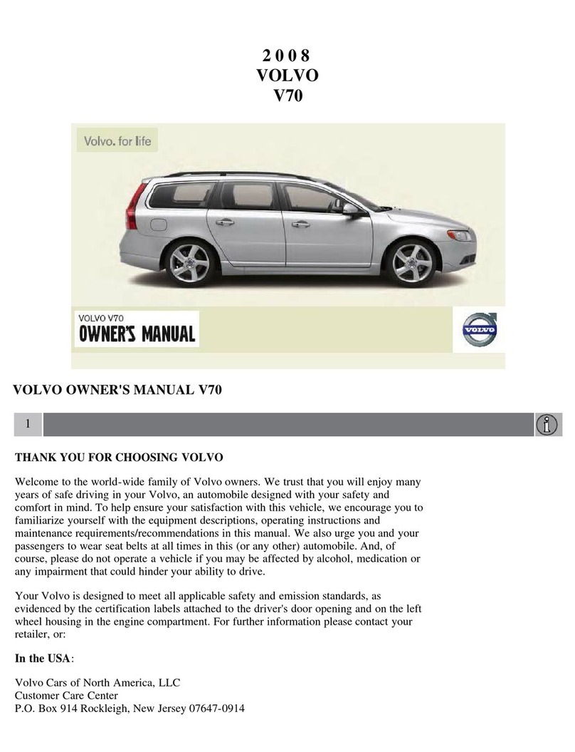 Volvo 2008 V70 owner's manual
