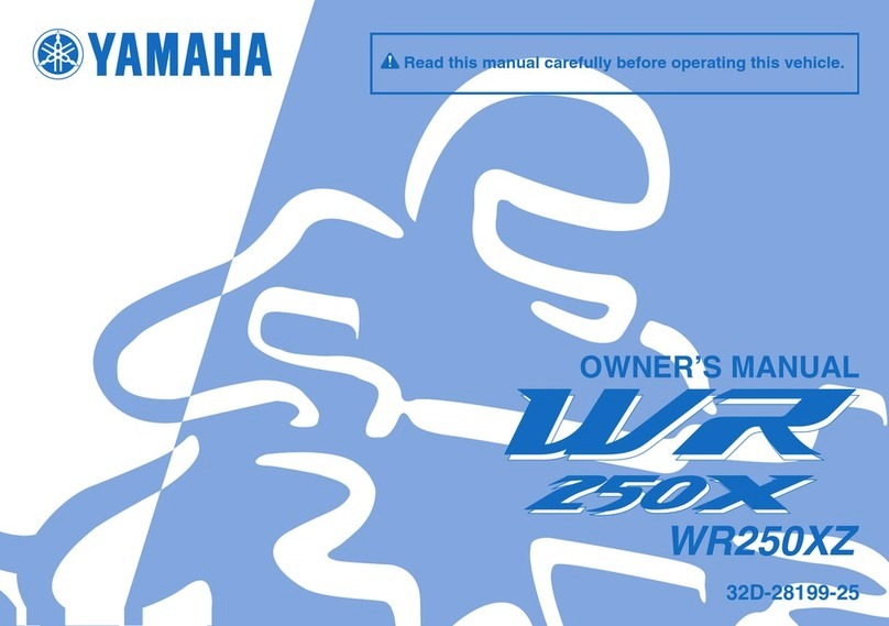 Yamaha 2011 WR250X owner's manual