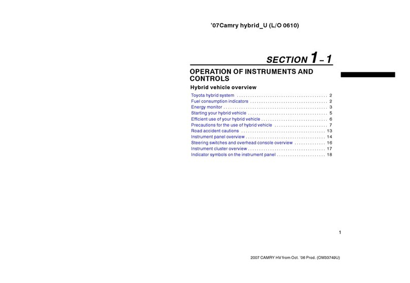Toyota CAMRY 2007 owner's manual