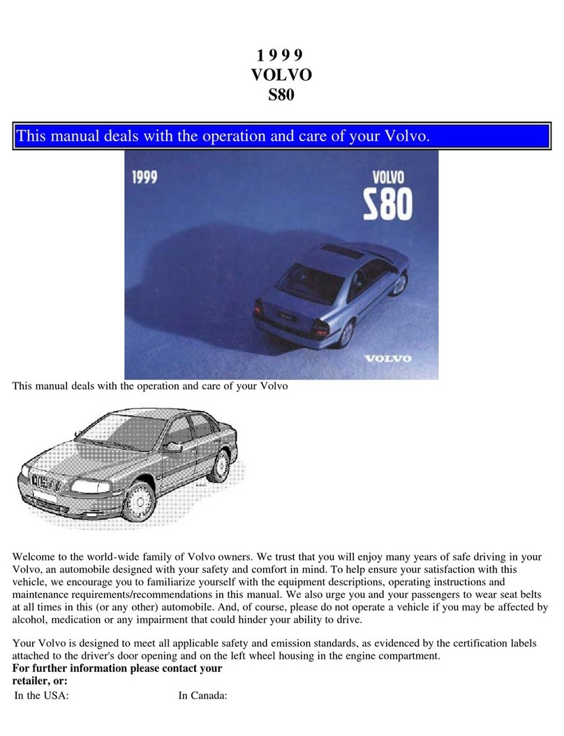 Volvo 1999 S80 User manual
