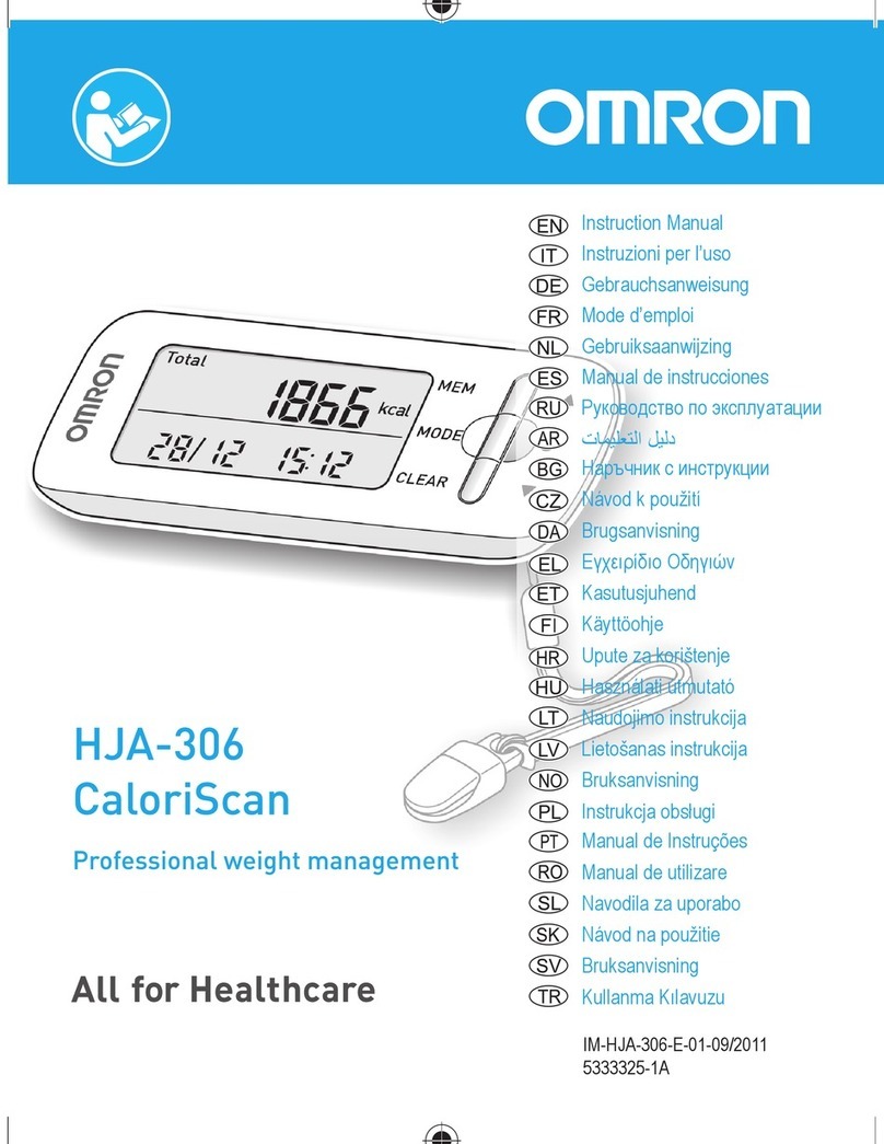 Omron HJA-306 CaloriScan instruction manual
