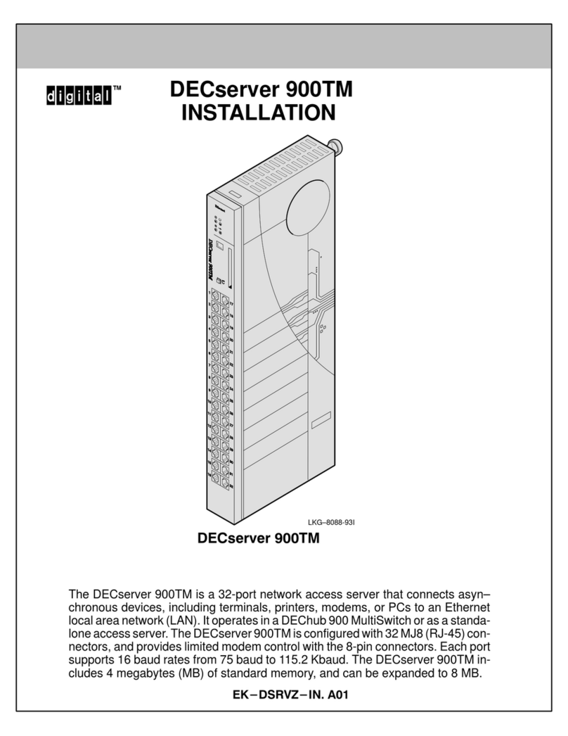 Digital Equipment DECserver 900TM User manual