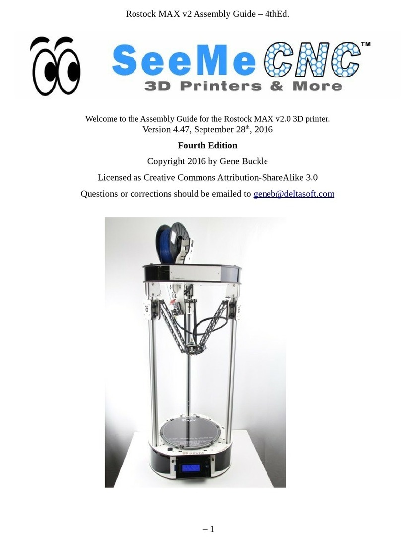 SeeMeCNC rostock max v2.0 User manual
