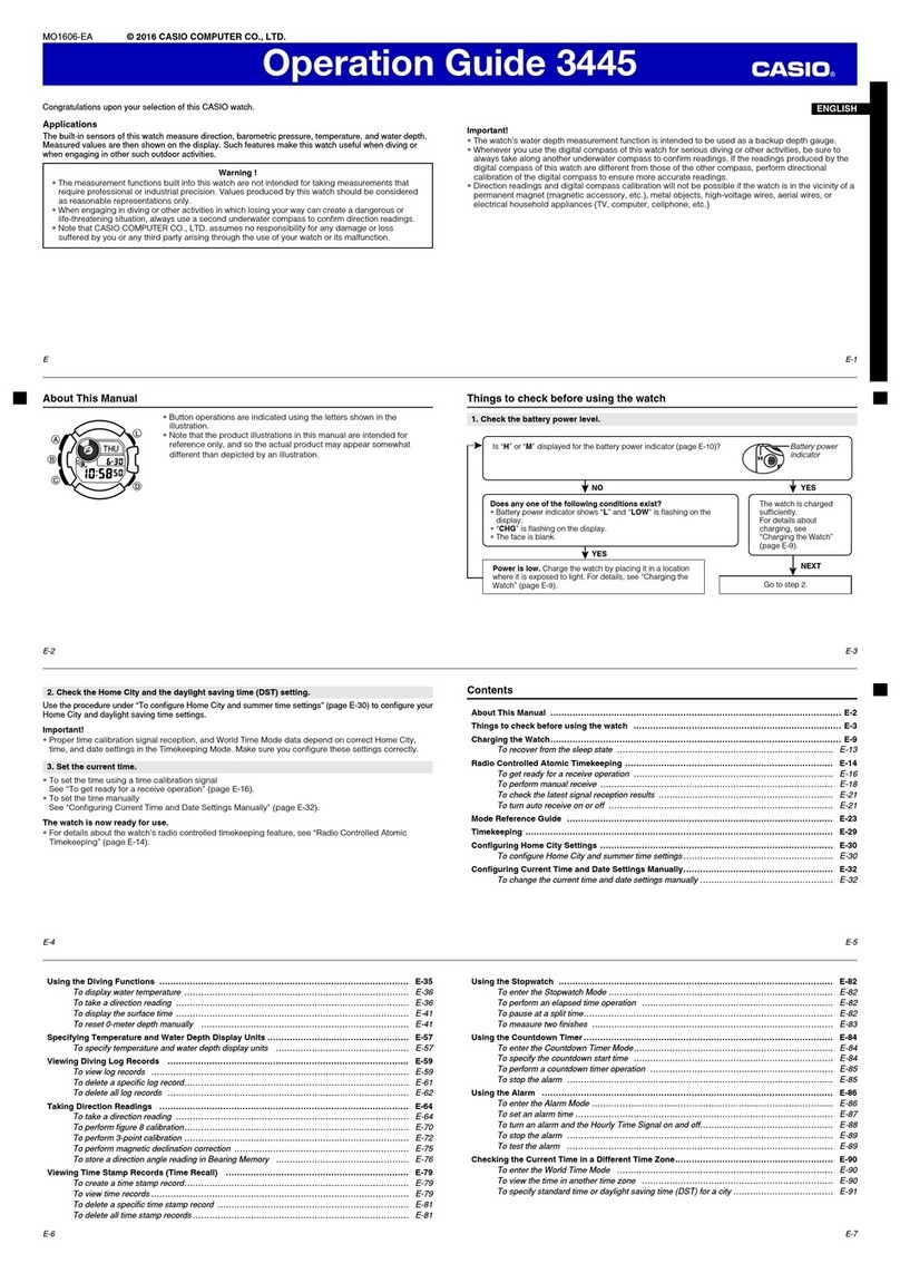 Casio 3445 User manual