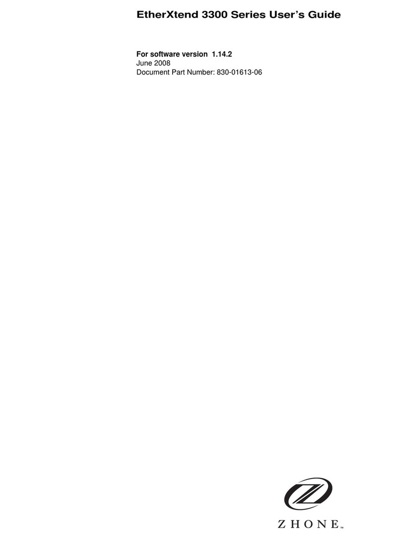 Zhone EtherXtend 3300 Series User manual