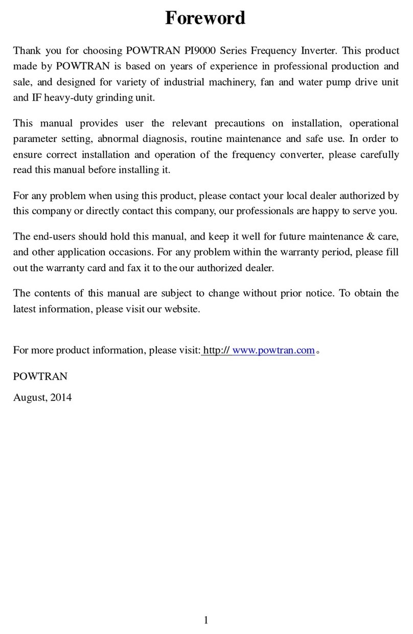 Powtran PI9000 series user manual