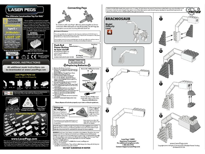 LaserPegs Brachiosaur User manual