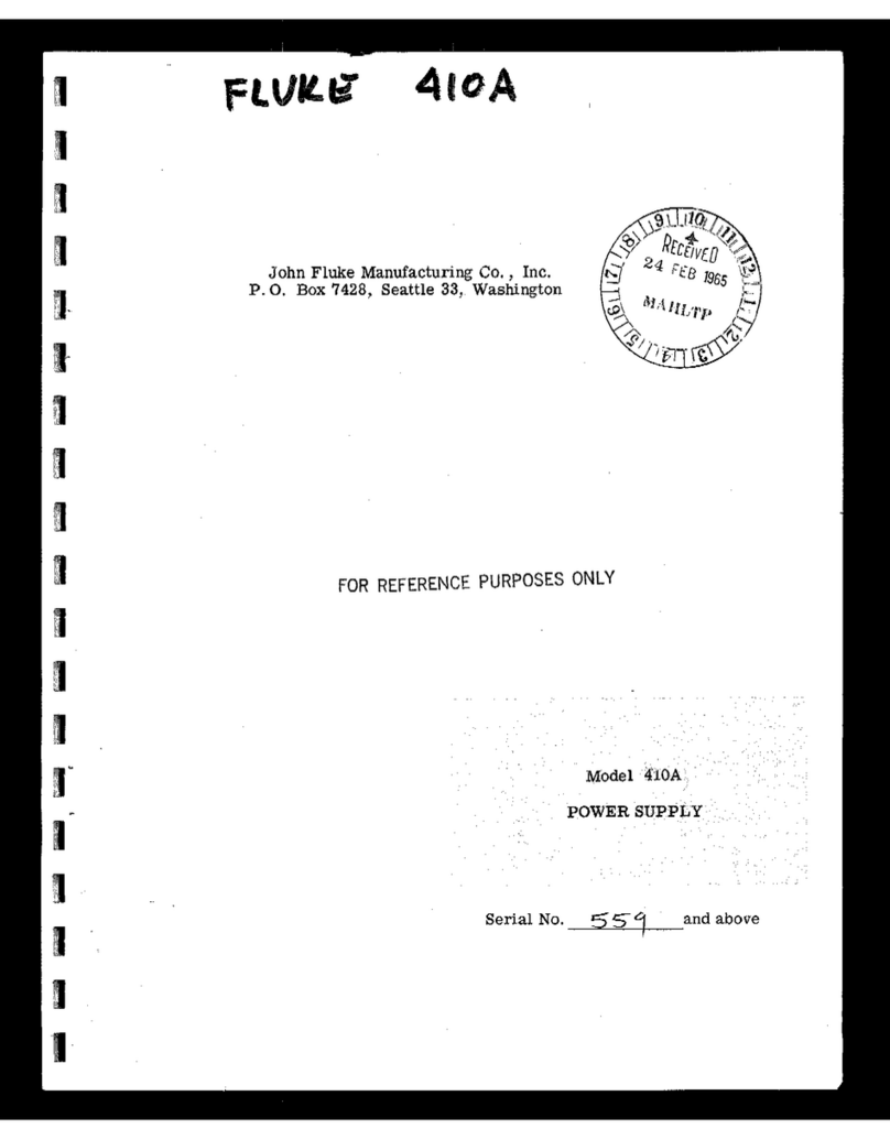 Fluke 410A user manual