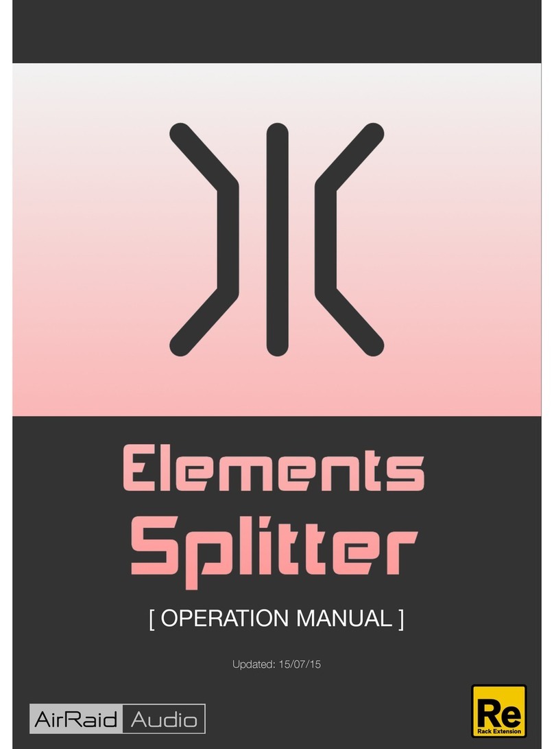 AirRaid Audio Elements Splitter User manual