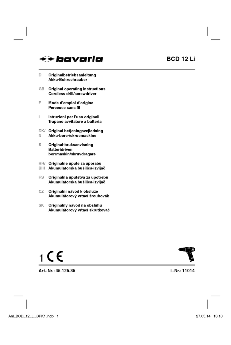 Bavaria BCD 12 Li Original operating instructions