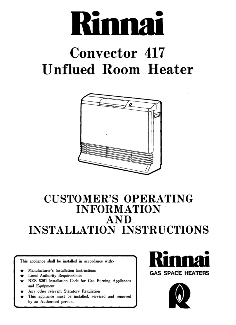 Rinnai Convector 417 User manual Rinnai Convector 417 User manual
