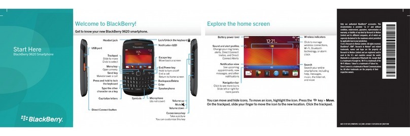 Blackbe;rry 9620 Instruction Manual