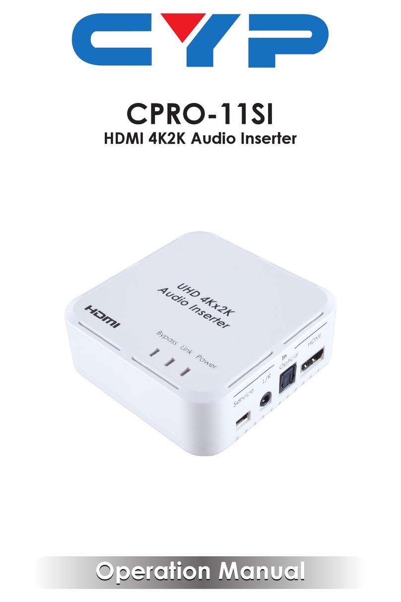CYP CPRO-11SI Operation manual