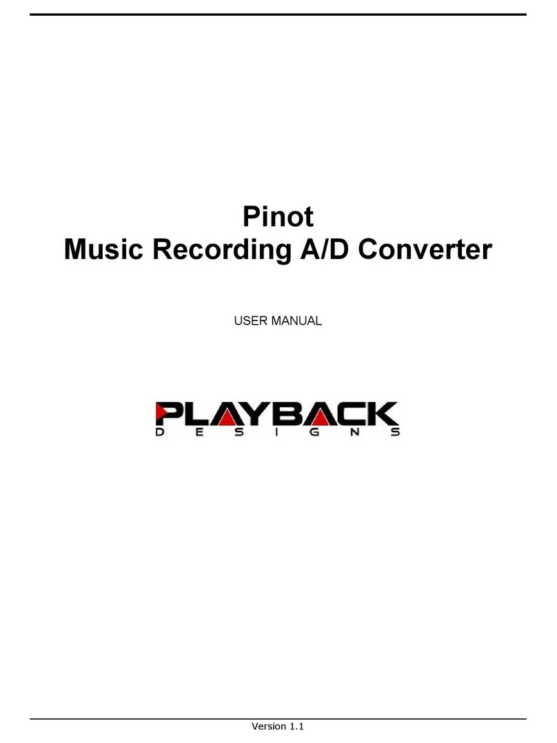 Playback Designs Pinot user manual