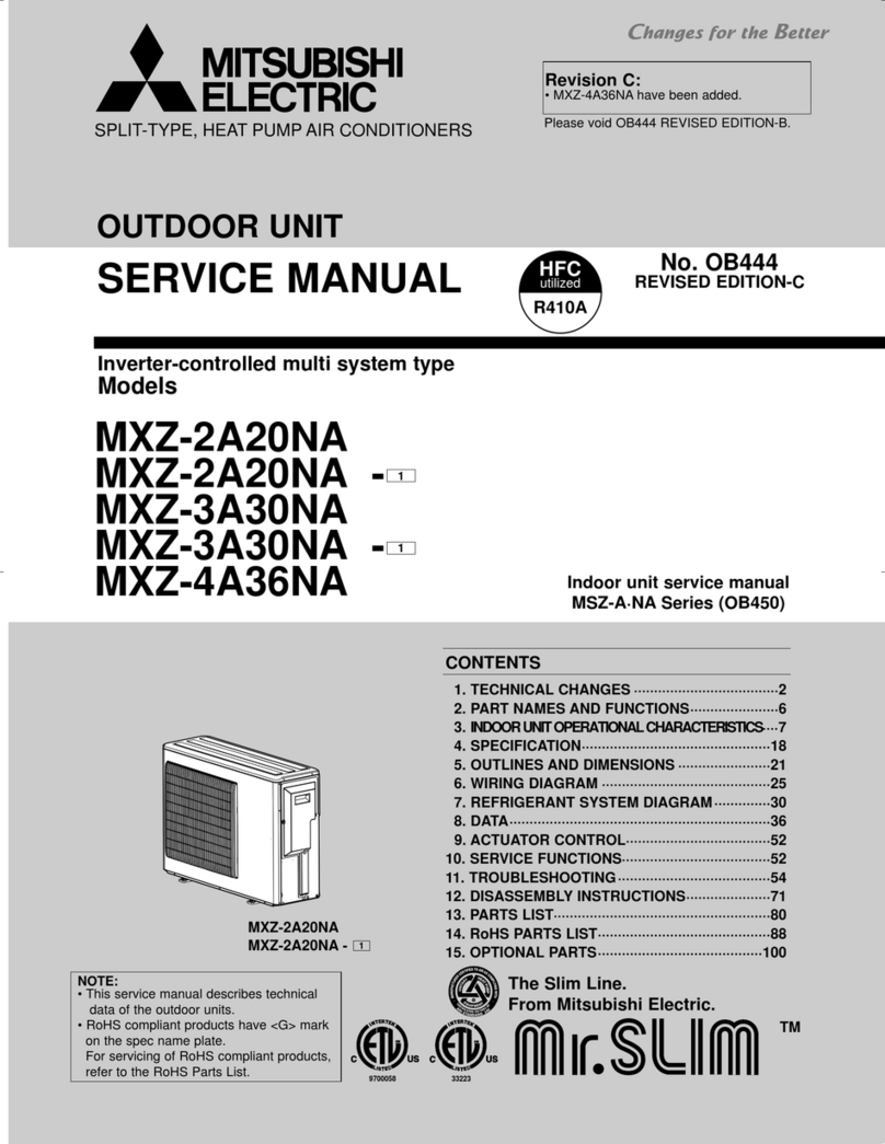 Mitsubishi MXZ-2A20NA User manual