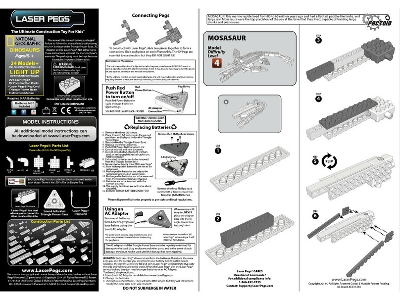 LaserPegs Mosasaur User manual LaserPegs Mosasaur User manual