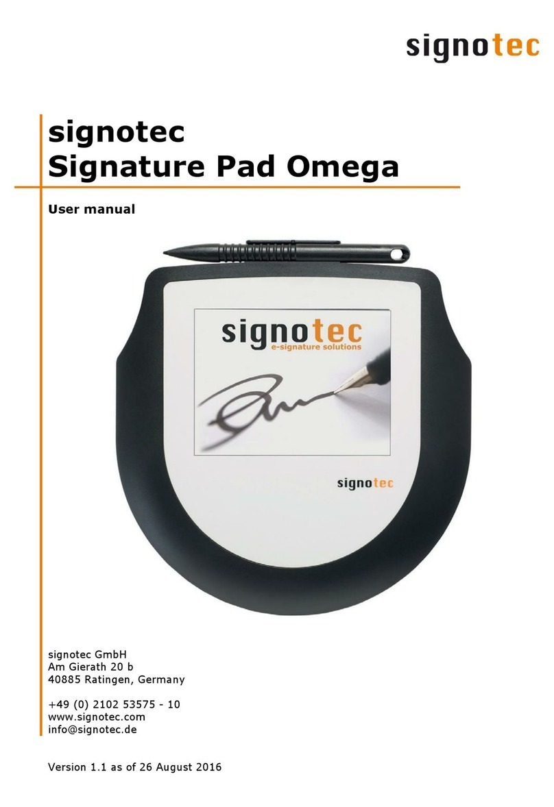 Signotec Omega user manual
