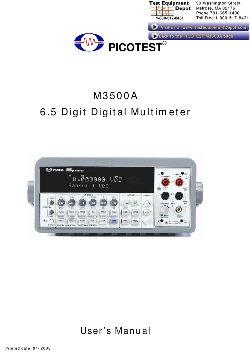 Picotest M3500A User manual