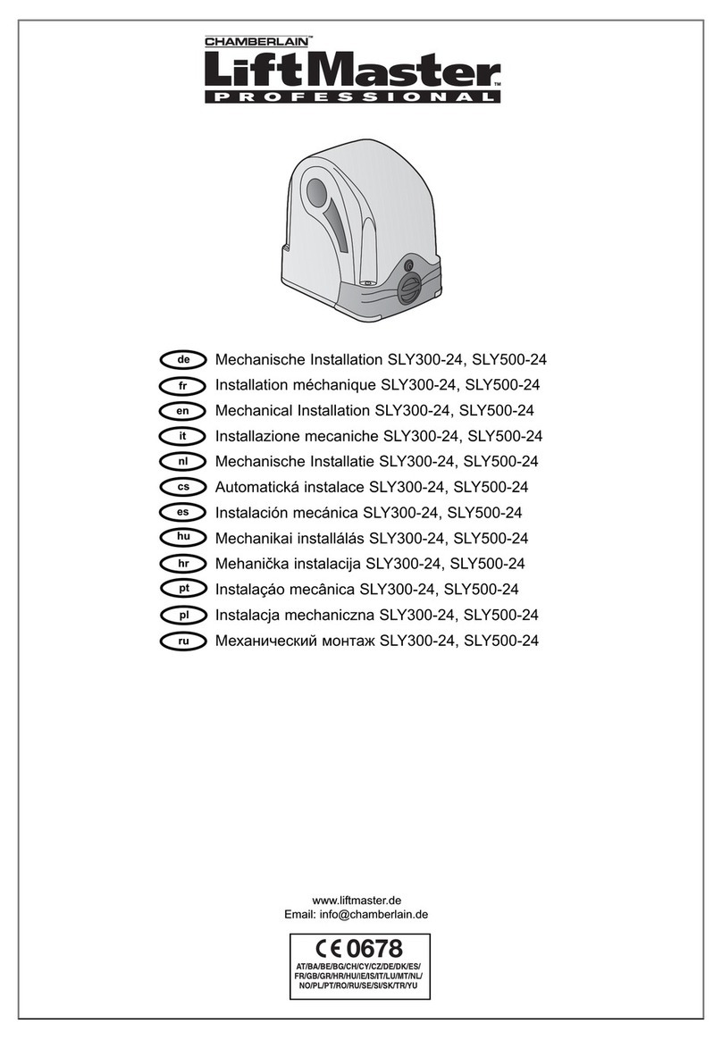 Chamberlain SLY300-24 installation manual Chamberlain SLY300-24 installation manual