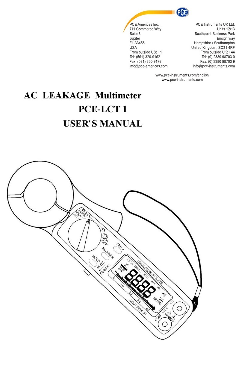 PCE Americas PCE-LCT 1 user manual