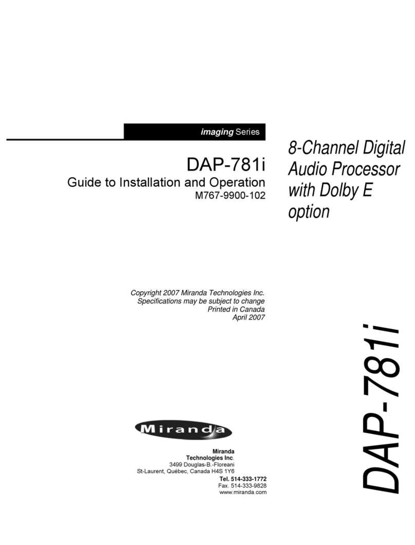 Miranda DAP-781i Instruction Manual