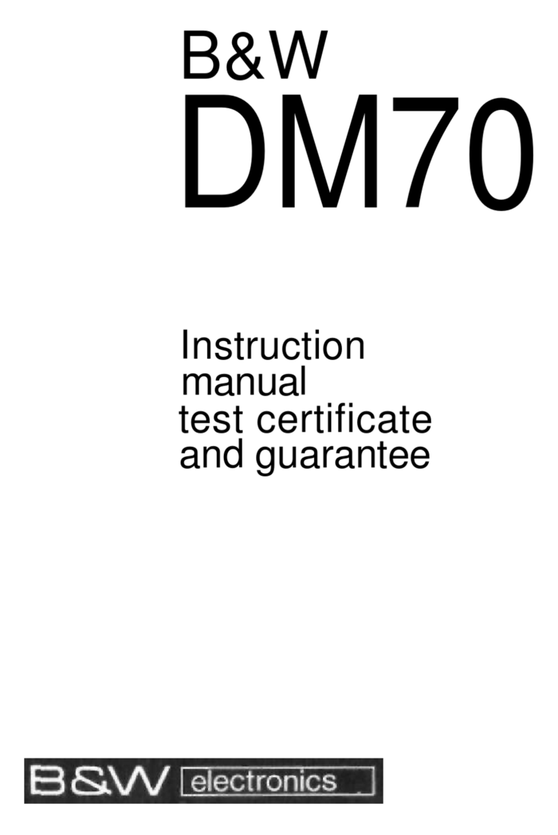 B&W electronics dm70 instruction manual