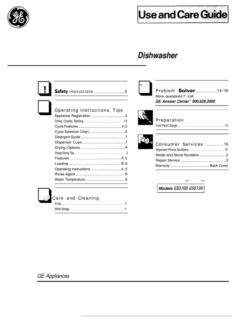 GEAppliances GSD700 Use and care guide