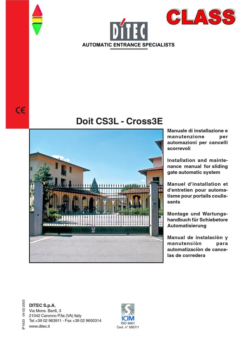 DITEC Doit CS3L Installation and maintenance manual
