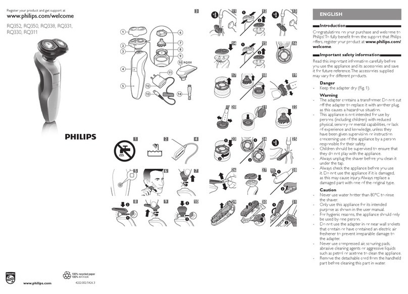 Philips RQ352 Directions for use