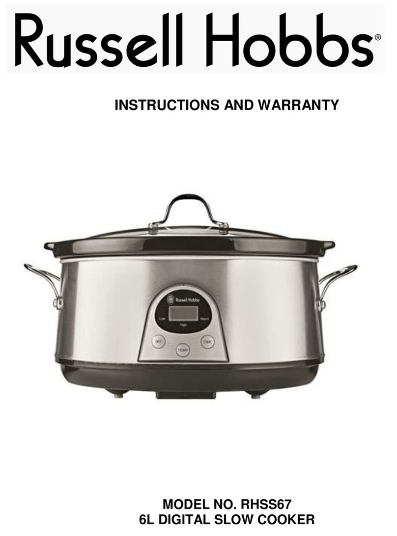 Russell Hobbs RHSS67 Installation guide