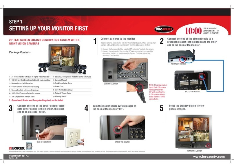 Lorex SG21FD3044-161 Operator's manual