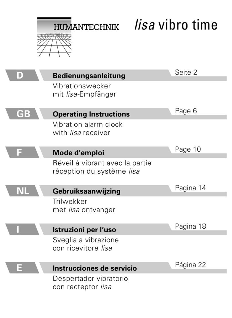 HumanTechnik lisa vibro time operating instructions