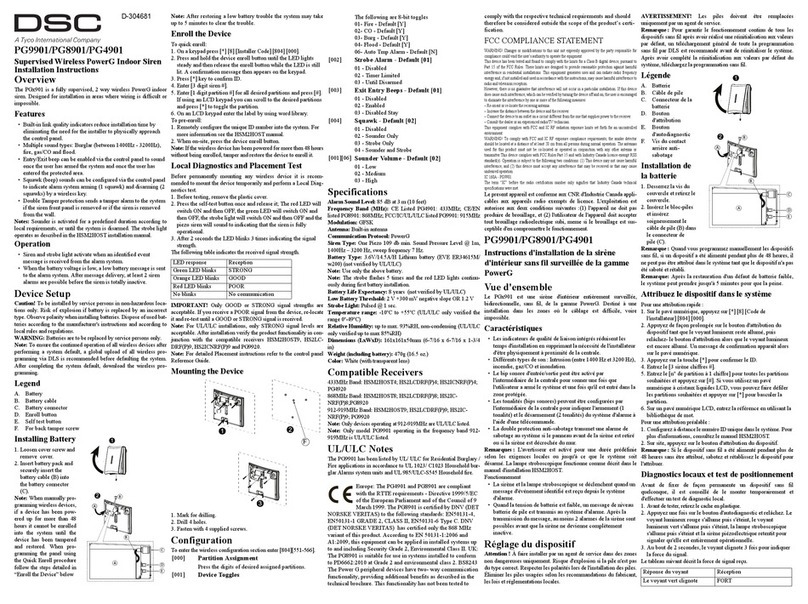 DSC pg9901 manual