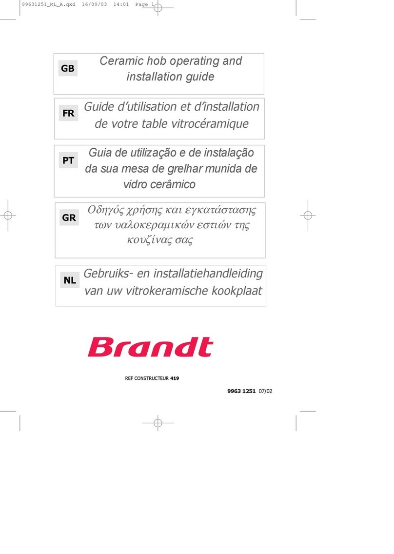Brandt TV320 Operating and installation guide