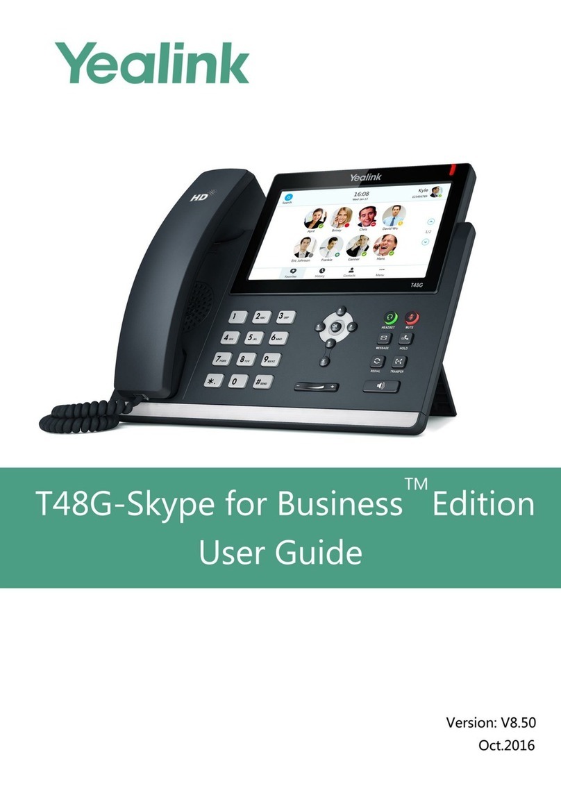 Yealink T48G-SKYPE FOR BUSINESS EDITION User manual