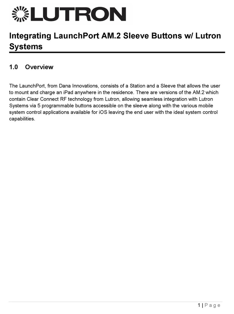 Lutron Electronics launchport am.2 manual
