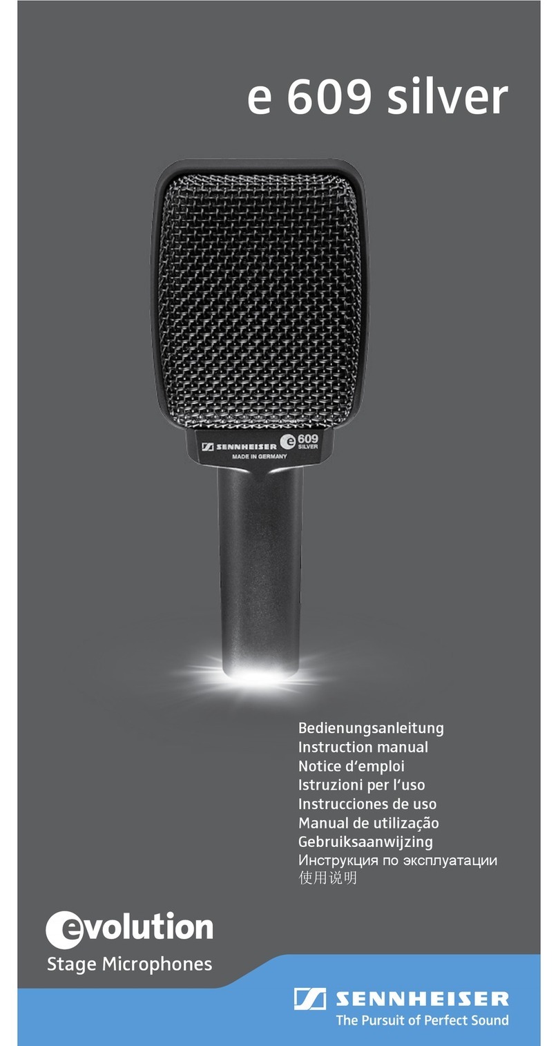Sennheiser e 609 silver instruction manual