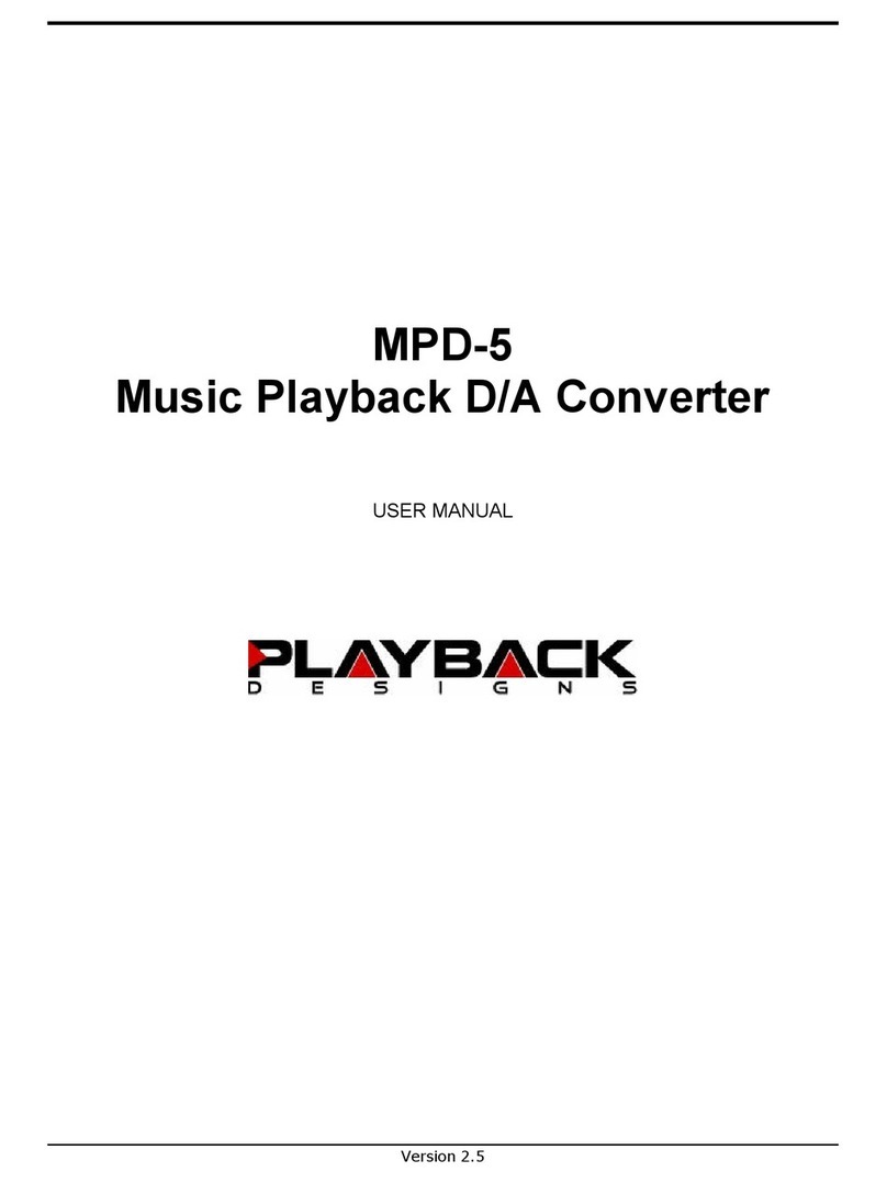 Playback Designs MPD-5 user manual