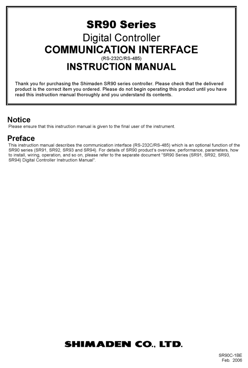 Shimaden SR90 Series instruction manual