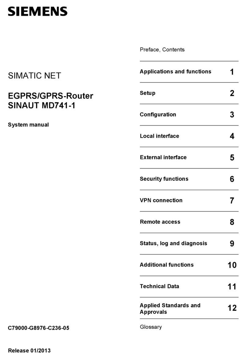 Siemens SINAUT MD741-1 User guide