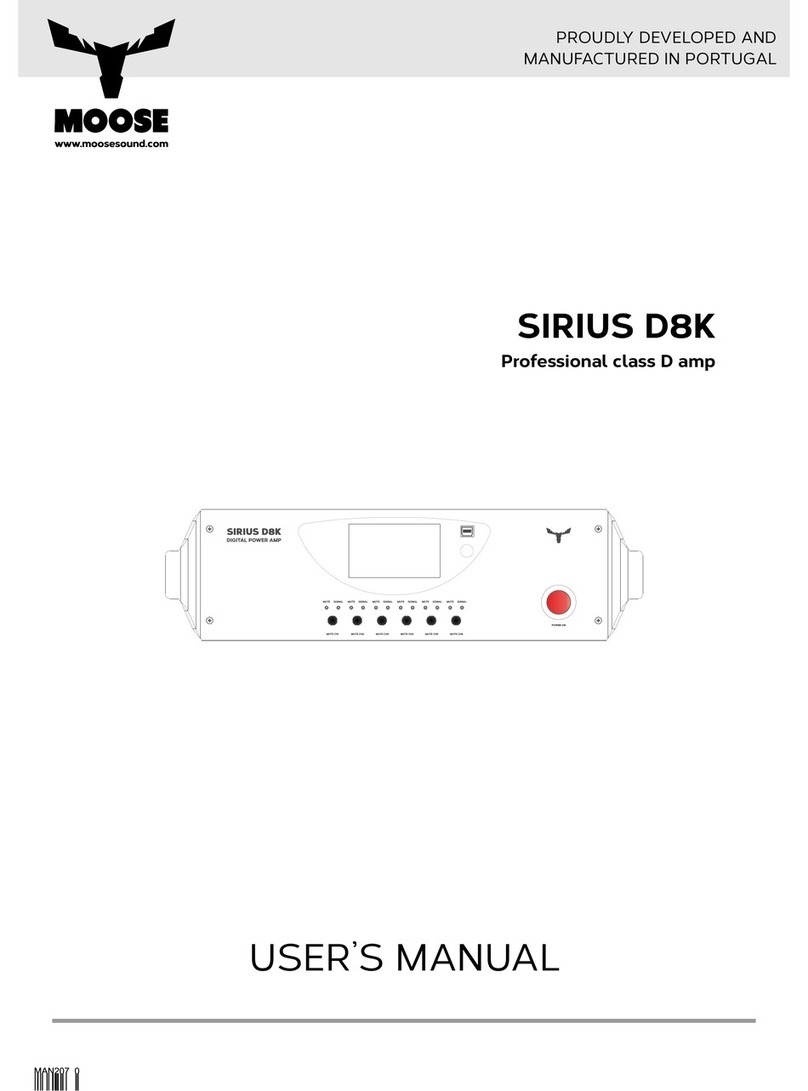 MOOSE SIRIUS D8K user manual