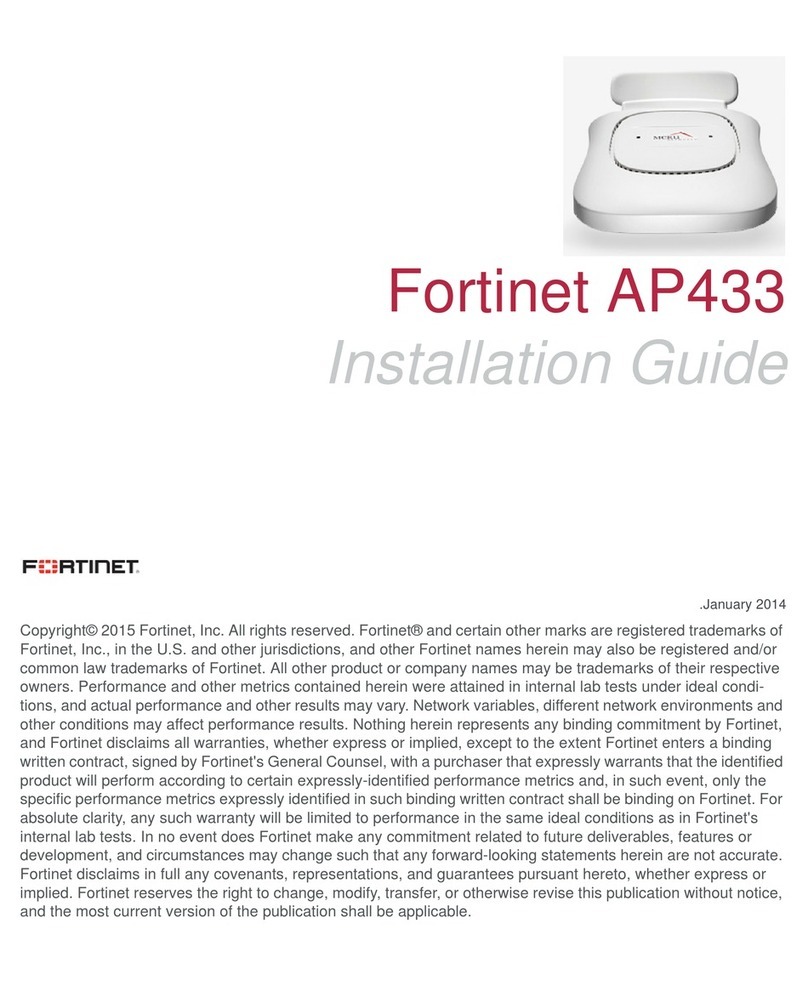 Fortinet AP433 installation guide