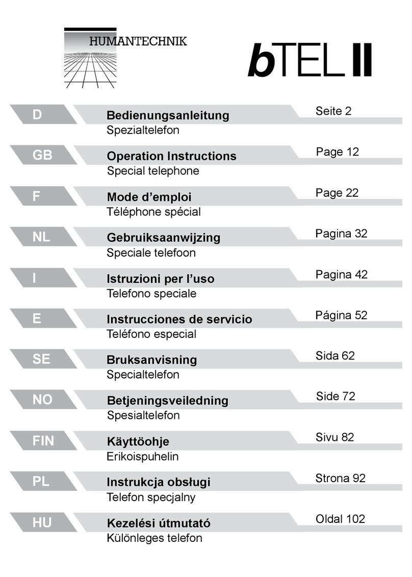 HumanTechnik bTEL II Operation instructions