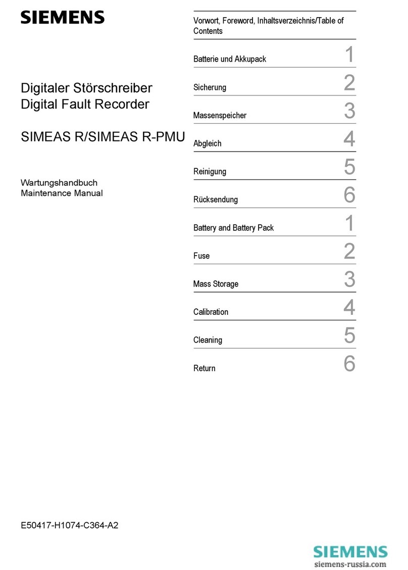 Siemens SIMEAS R Maintenance manual