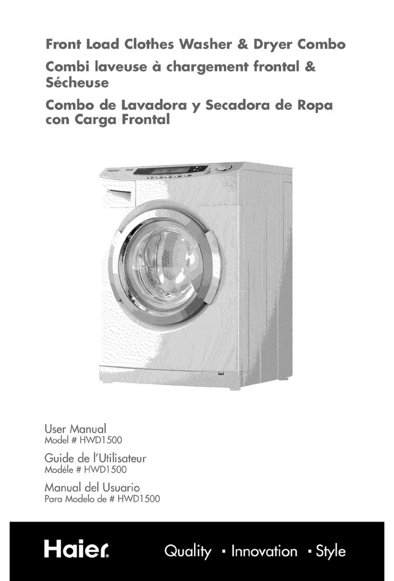 Haier HWD 1500 User manual Haier HWD 1500 User manual