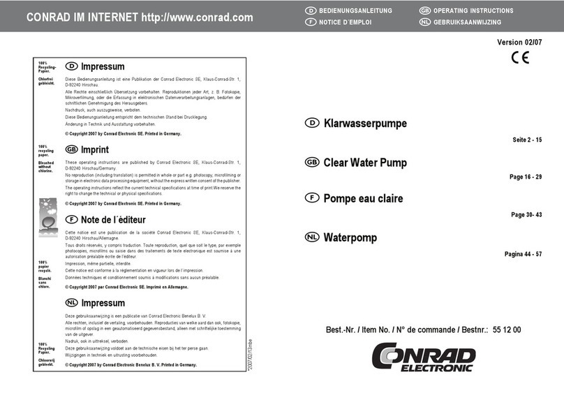Conrad Electronic 55 12 00 operating instructions