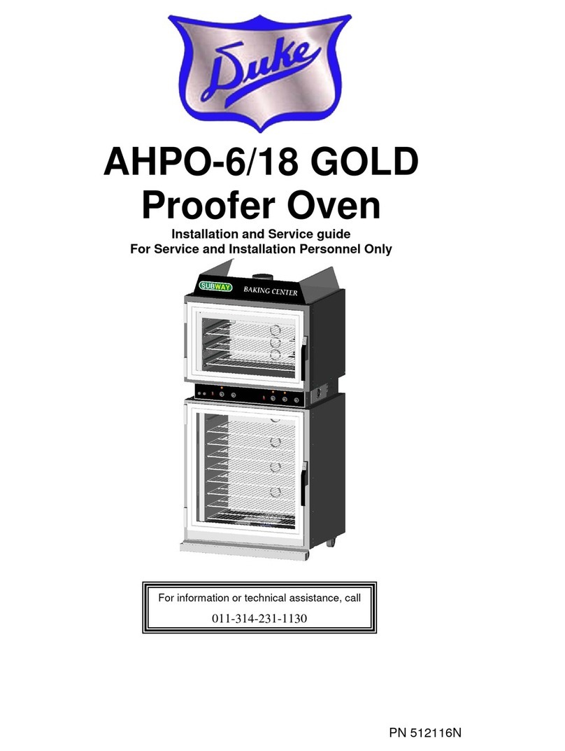Duke AHPO-6/18 GOLD Installation and service guide